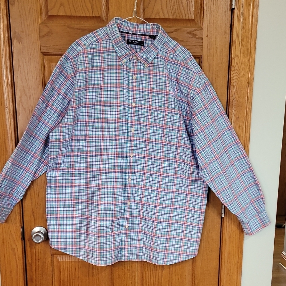 Daniel Cremieux Men's Plaid Shirt - Blue and Red